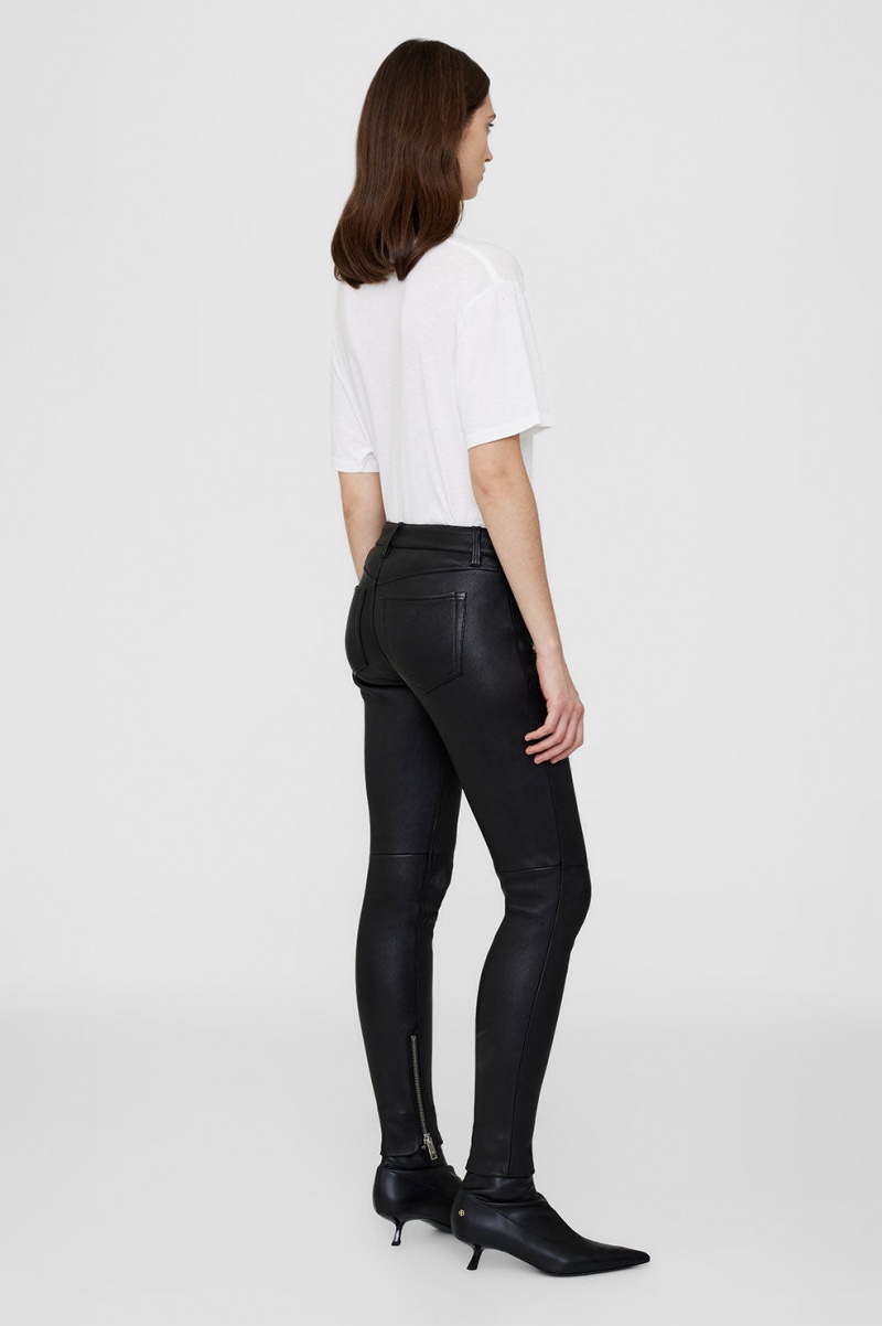 Pantalon Anine Bing Remy Noir Femme | AJZ-8719402